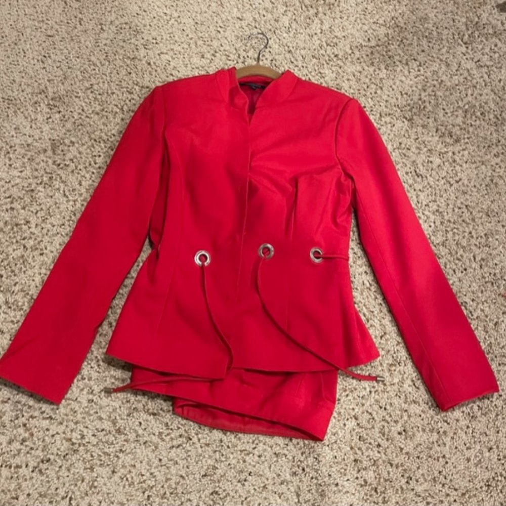 Chadwicks Women's Red Pant Suit, Size 8